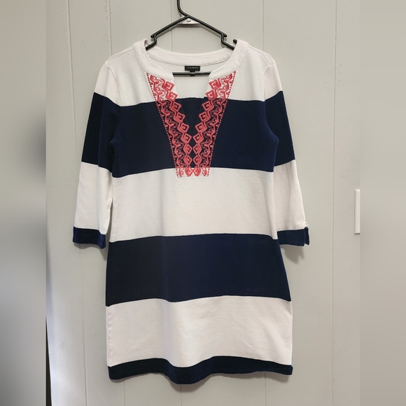 Talbots Dresses & Skirts - Talbolts Beautiful Preppy Striped V Neck Dress